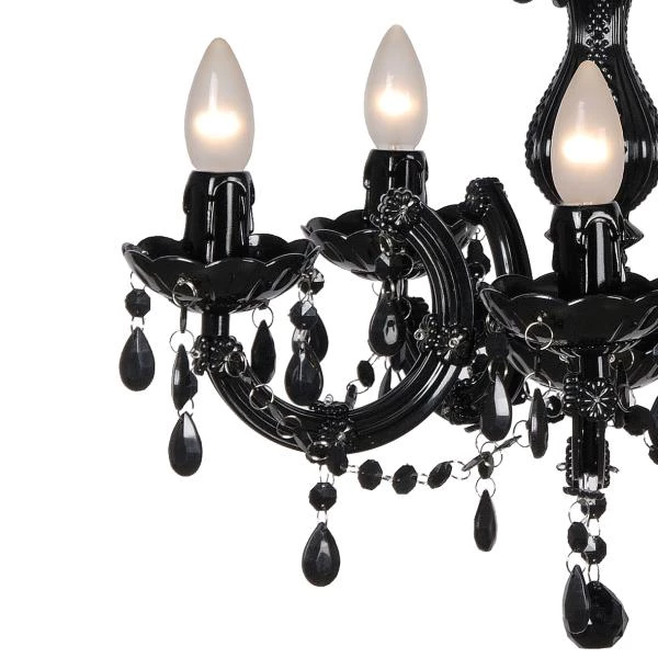 Lucide ARABESQUE - Kroonluchter - Ø 45 cm - 5xE14 - Zwart - detail 3